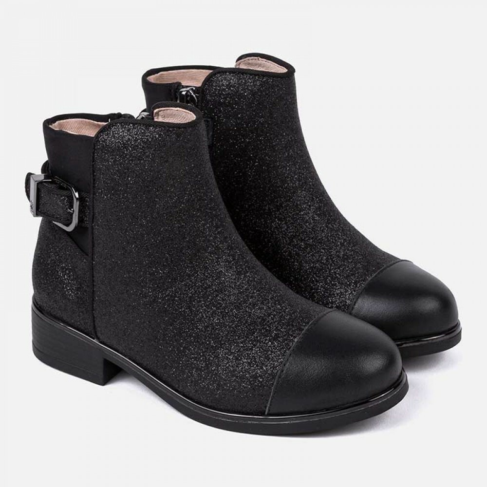 Mayoral Bottes Fille Junior Paillette Mode Enfants Décontracté Noir Chaussures