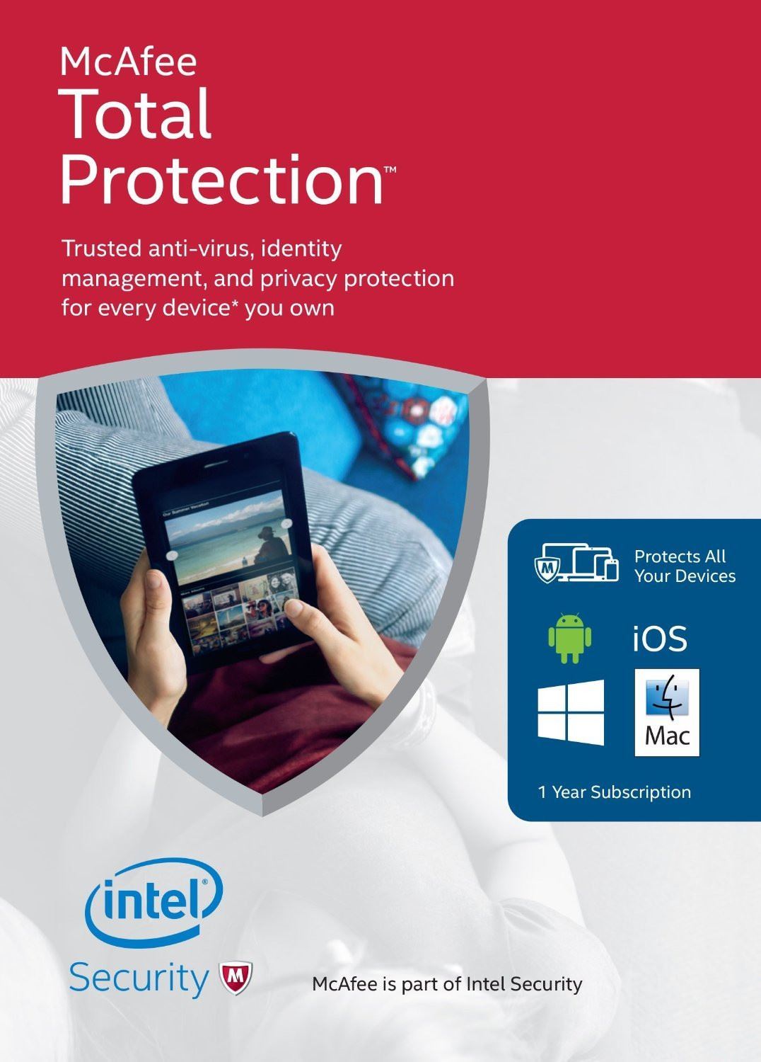 McAfee Total Protection 2021 Ten Devices 12 Month (PC/Mac/Android/iOS)