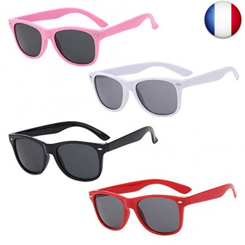 QSXX Lunettes de Soleil Polarisées pour Enfants, 4 Pièces Lunettes de soleil c