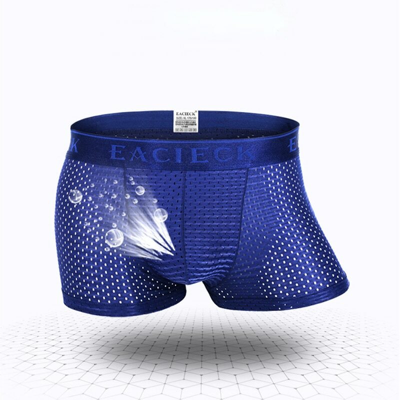 Sous-vêtements en bambou pour hommes caleçon Transparent maille respirante Sous-vêtements en bambou pour hommes caleçon Transparent maille respirante