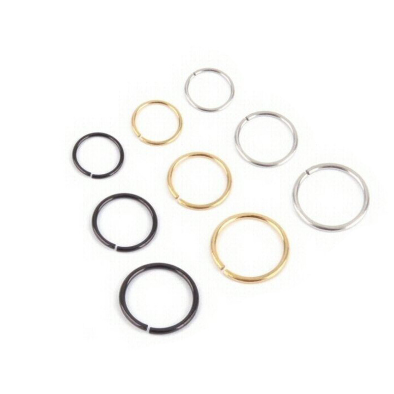 Faux Piercing Anneau Acier Inoxidable Nez Oreille Lèvre Créole Bijoux Neuf