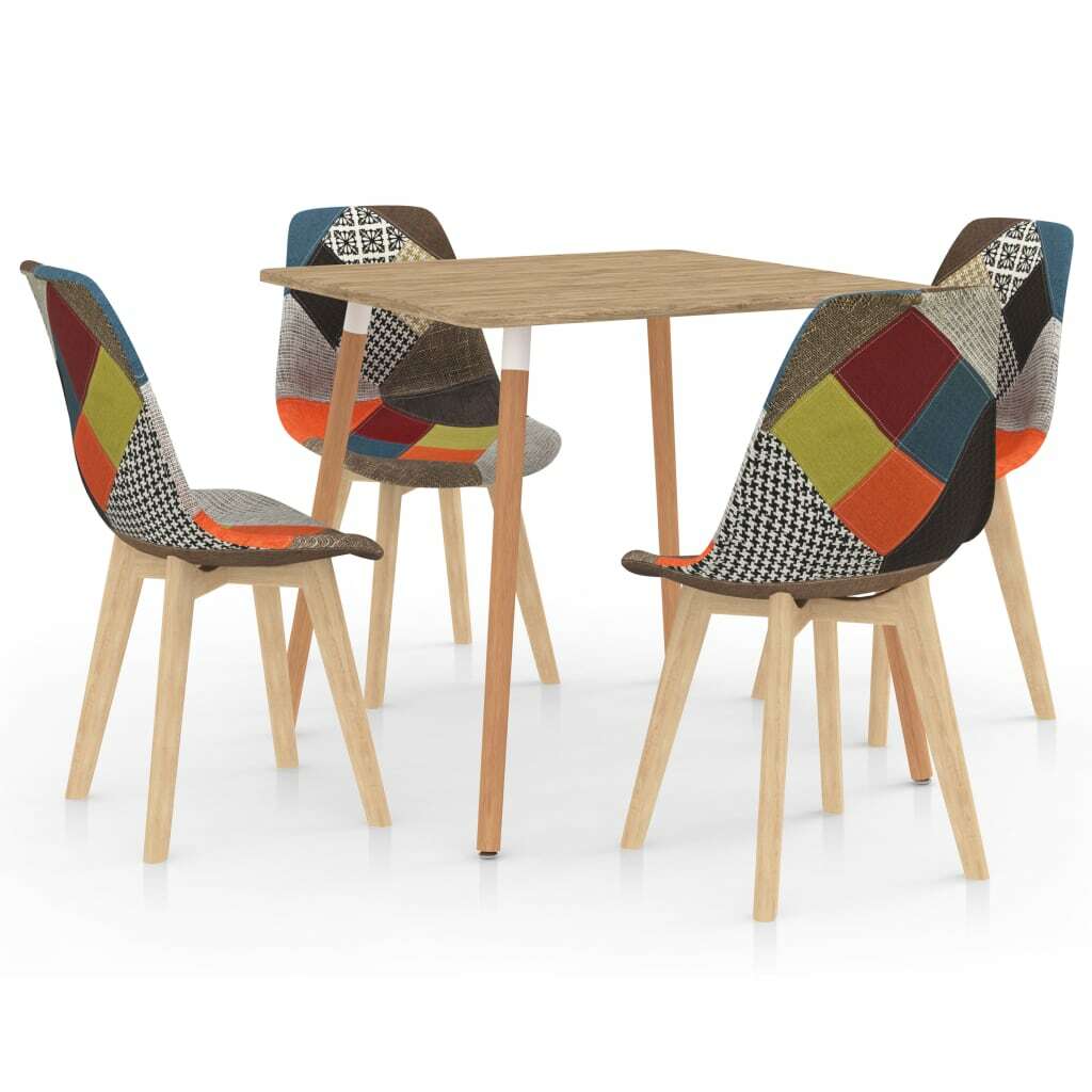 vidaXL Ensemble de Salle à Manger 5 pcs Multicolore Mobilier Cuisine Dîner