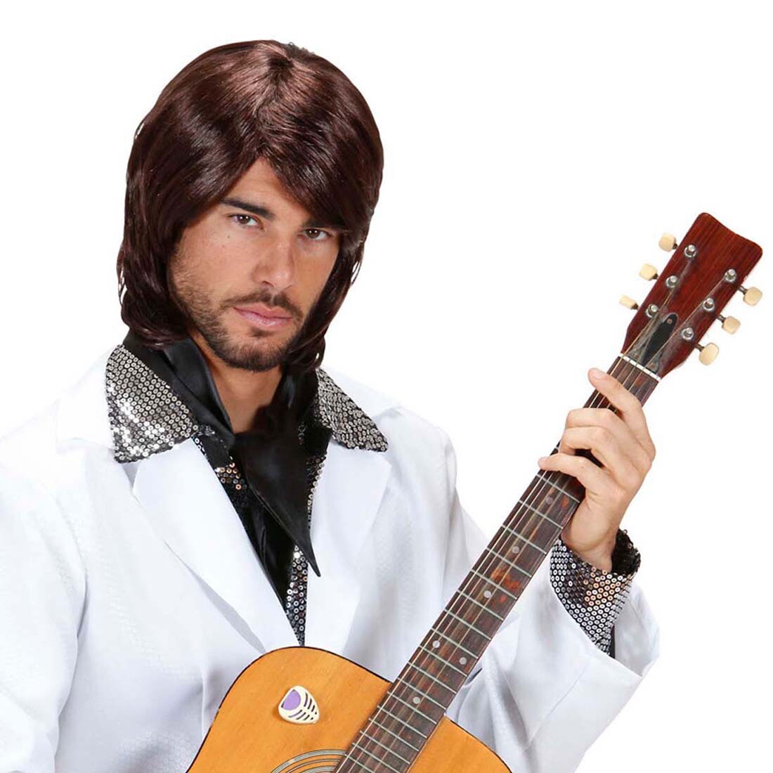 70er Années Disco Retro Perruque Frappe Cheveux Benny Masculine Star de la Pop 70er Années Disco Retro Perruque Frappe Cheveux Benny Masculine Star de la Pop