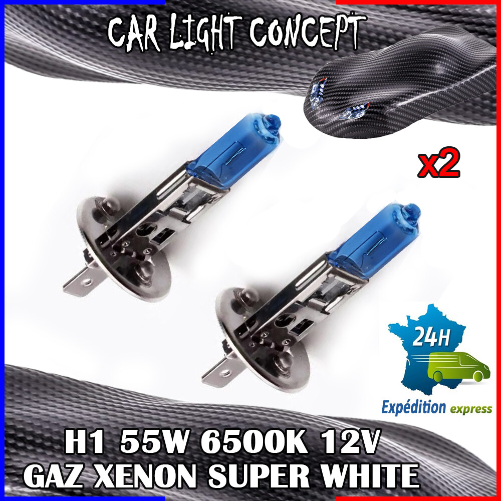 ampoule xenon H1 de voiture 55 w 12 v SUPER WHITE pour phare blanc optique X 2 ampoule xenon H1 de voiture 55 w 12 v SUPER WHITE pour phare blanc optique X 2