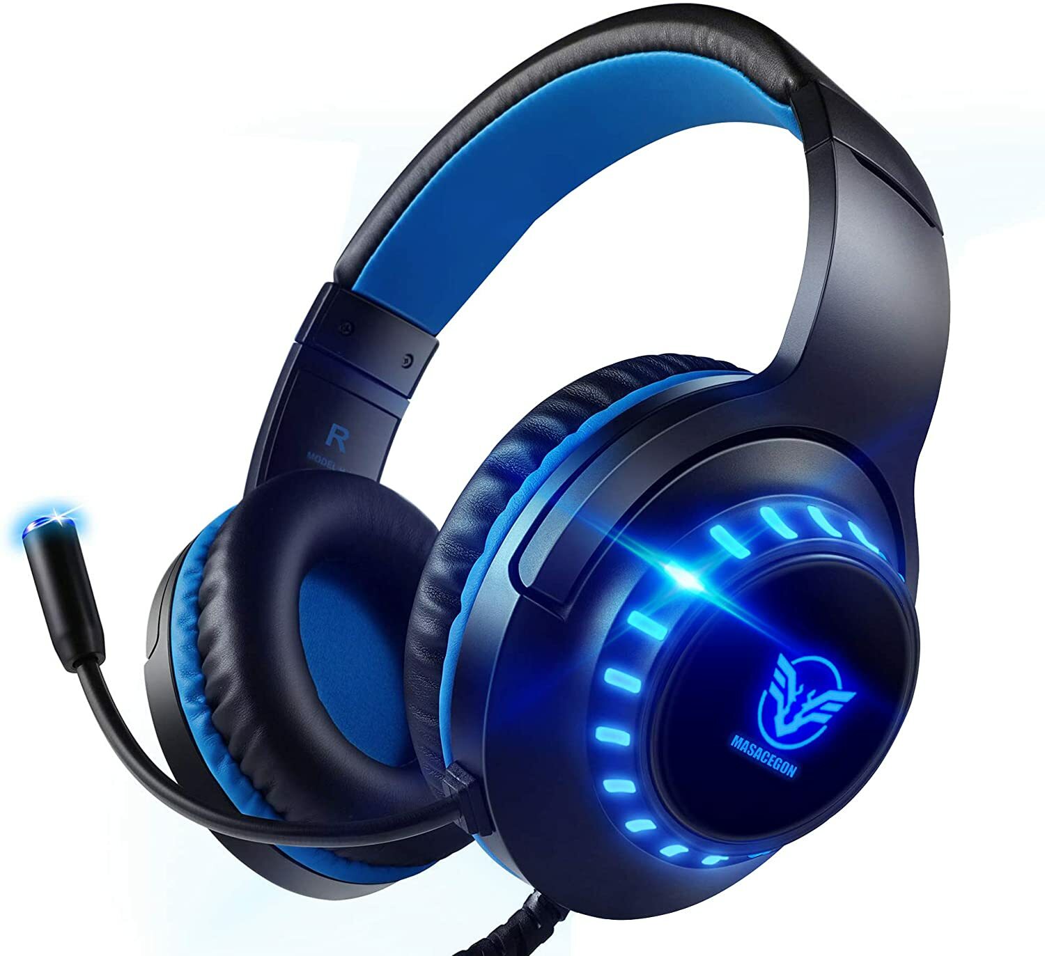 Casque Audio Gaming PS4 Xbox Gamer Anti Bruit LED Bleu Jeux Vidéo Stéréo Son Casque Audio Gaming PS4 Xbox Gamer Anti Bruit LED Bleu Jeux Vidéo Stéréo Son