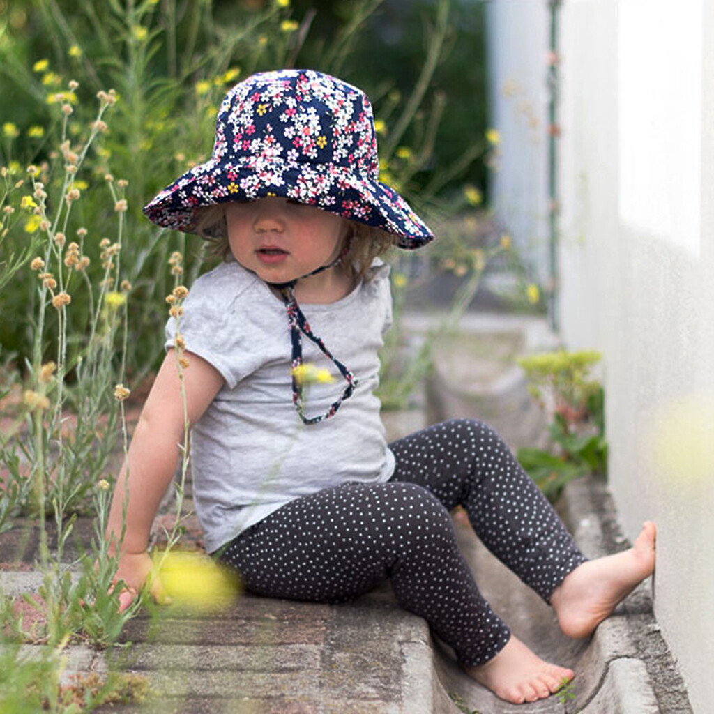 Mode enfants chapeau de soleil fleur motif bord crme solaire chapeaux respirant Mode enfants chapeau de soleil fleur motif bord crme solaire chapeaux respirant