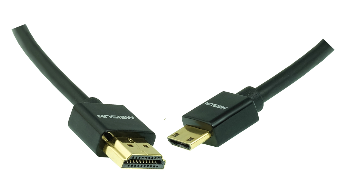 MEISUN Ultraslim Mini HDMI Kabel | 4K Ultra-HD | with Ethernet, ARC | 3D | 1,5m