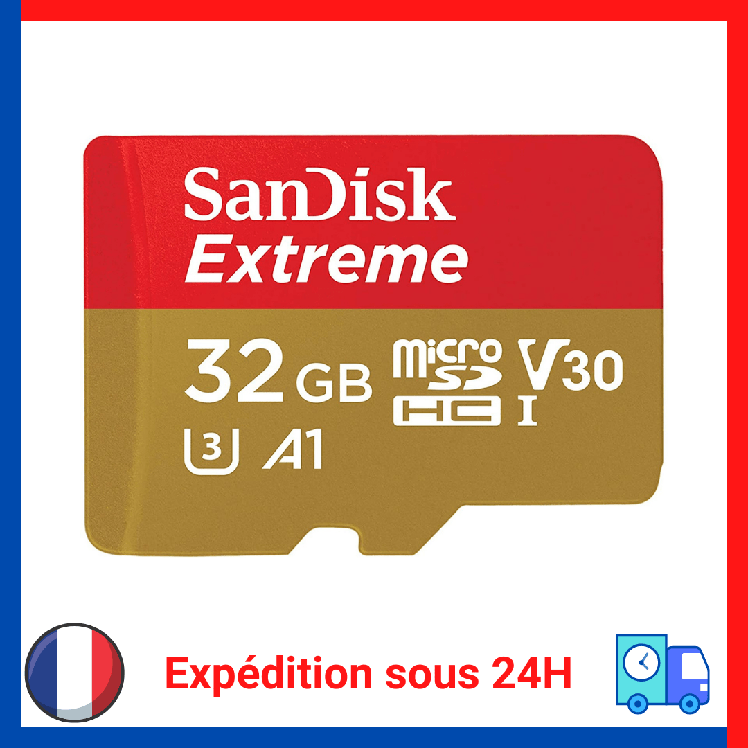 Carte Mémoire Extreme Micro SDXC 32Go à 1TB + Adaptateur SD Très Haute Qualité Carte Mémoire Extreme Micro SDXC 32Go à 1TB + Adaptateur SD Très Haute Qualité