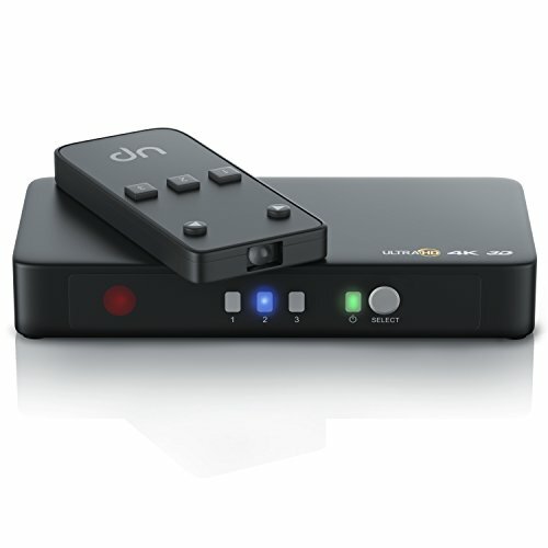 4K HDMI Switch 3-Port Commutateur avectélécommande – 4K 30 Hz Ultra HD Full HD 3