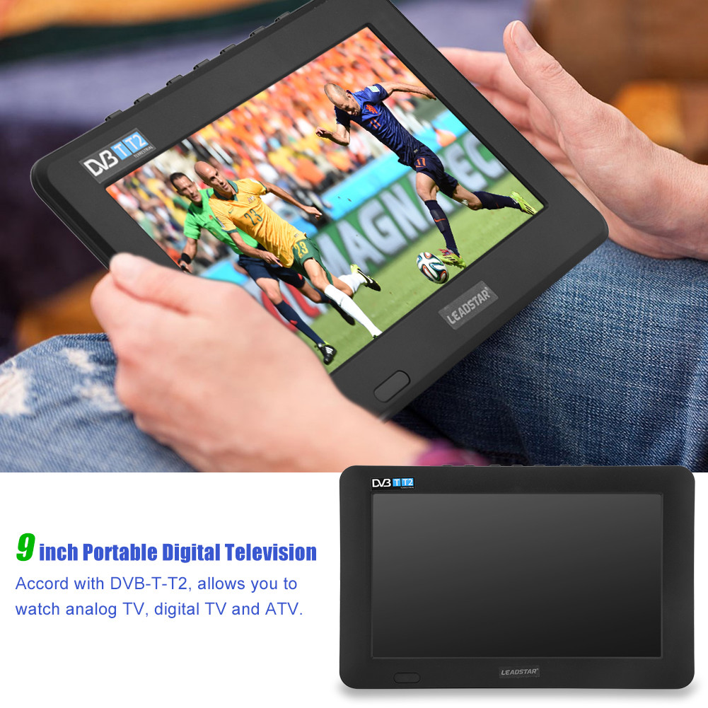 DVB-T/T2 Portable TV Numérique Analogique 1080P Lecteur TFT 16:9 pour LEADSTAR
