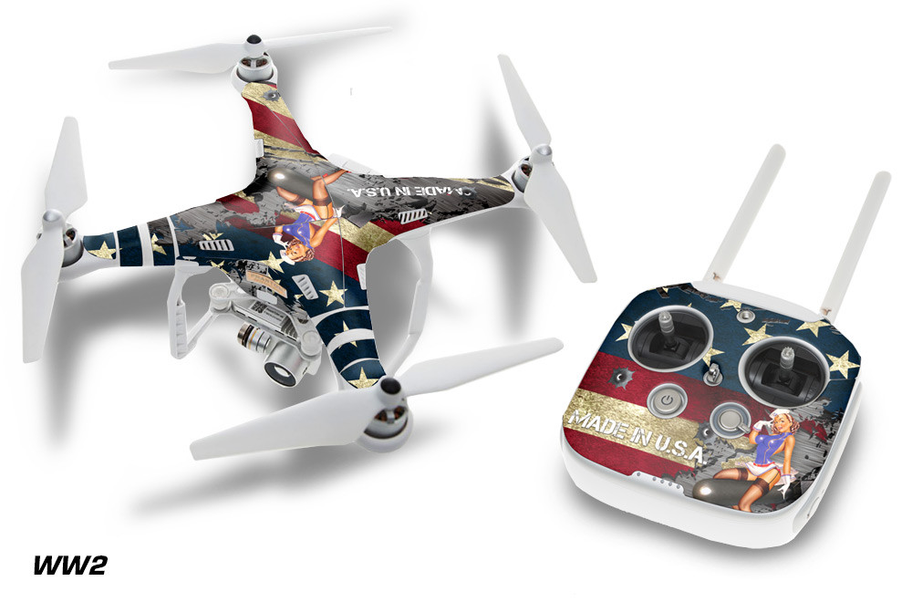 DJI Phantom 3 Drone Drapé RC Qaudcopter Décalque Autocollant Custom Peau