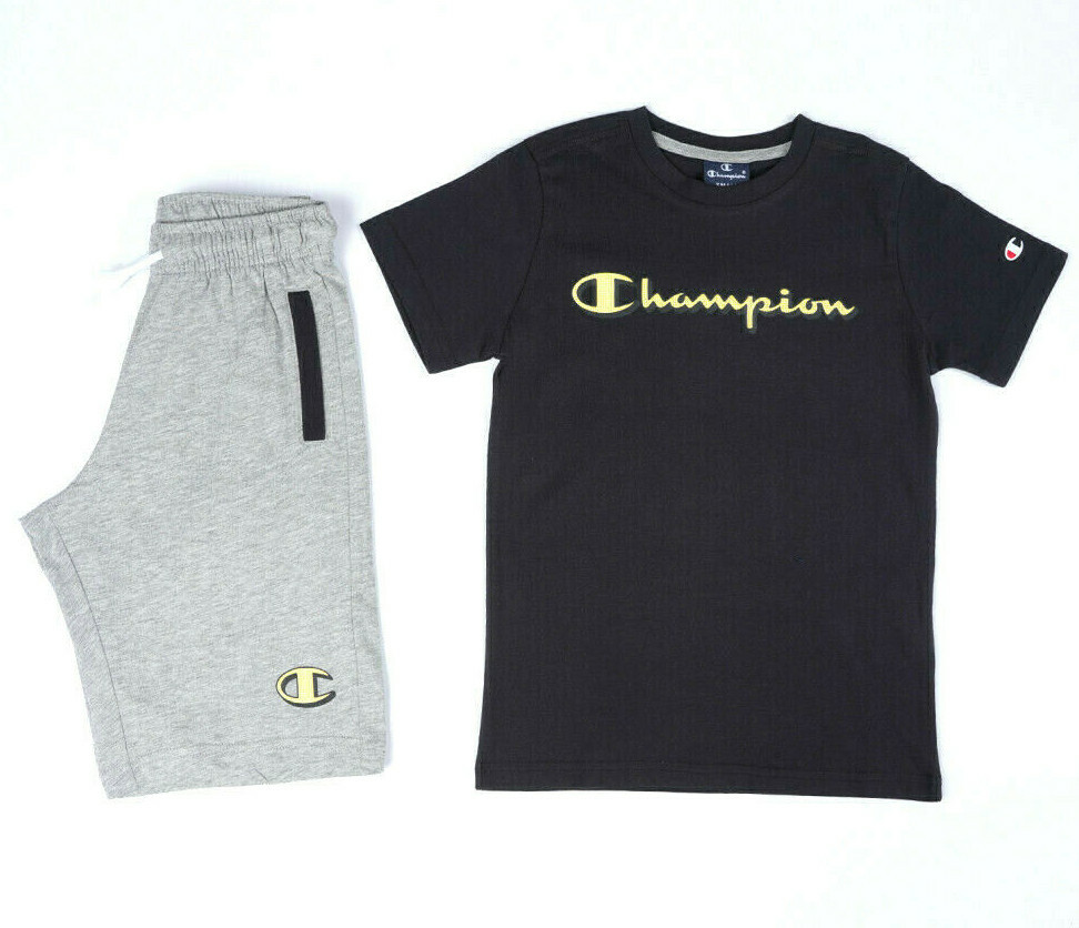 Champion Vêtements Garçon Ensemble SPORTS Mode Course Enfants Noir T – Shirt Champion Vêtements Garçon Ensemble SPORTS Mode Course Enfants Noir T – Shirt