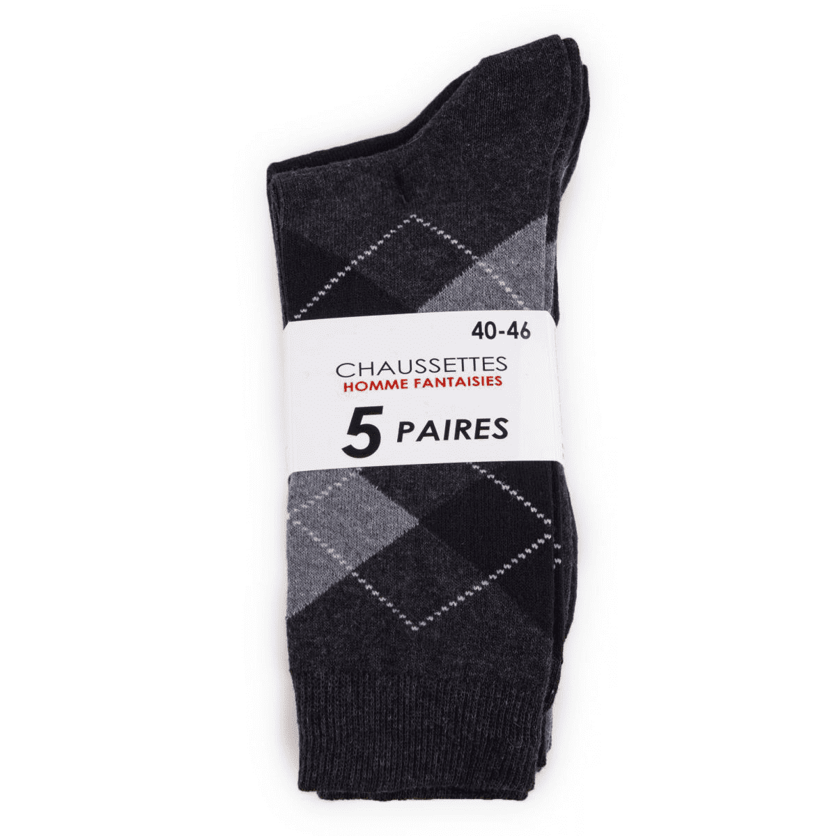 Lot de 5 PAIRES de chaussettes Losanges neuves Taille 40-46 NEUF Lot de 5 PAIRES de chaussettes Losanges neuves Taille 40-46 NEUF