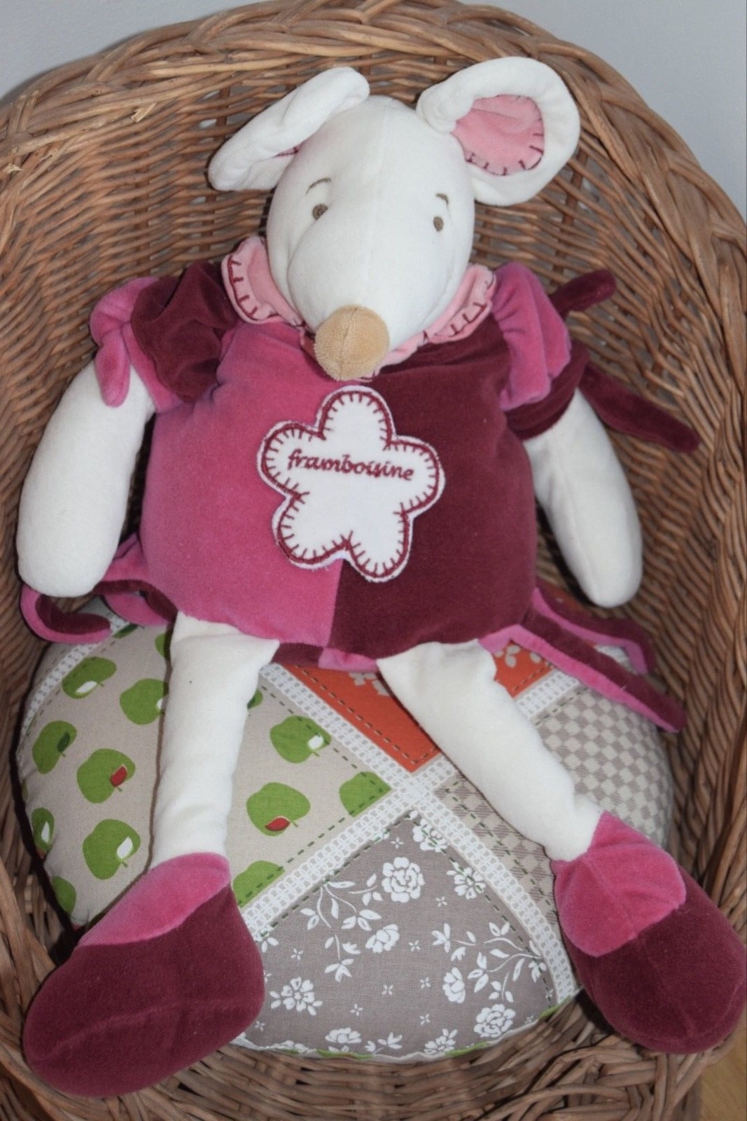 DOUDOU ET COMPAGNIE PELUCHE GRAND MODELE TBE MODELE FRAMBOISE