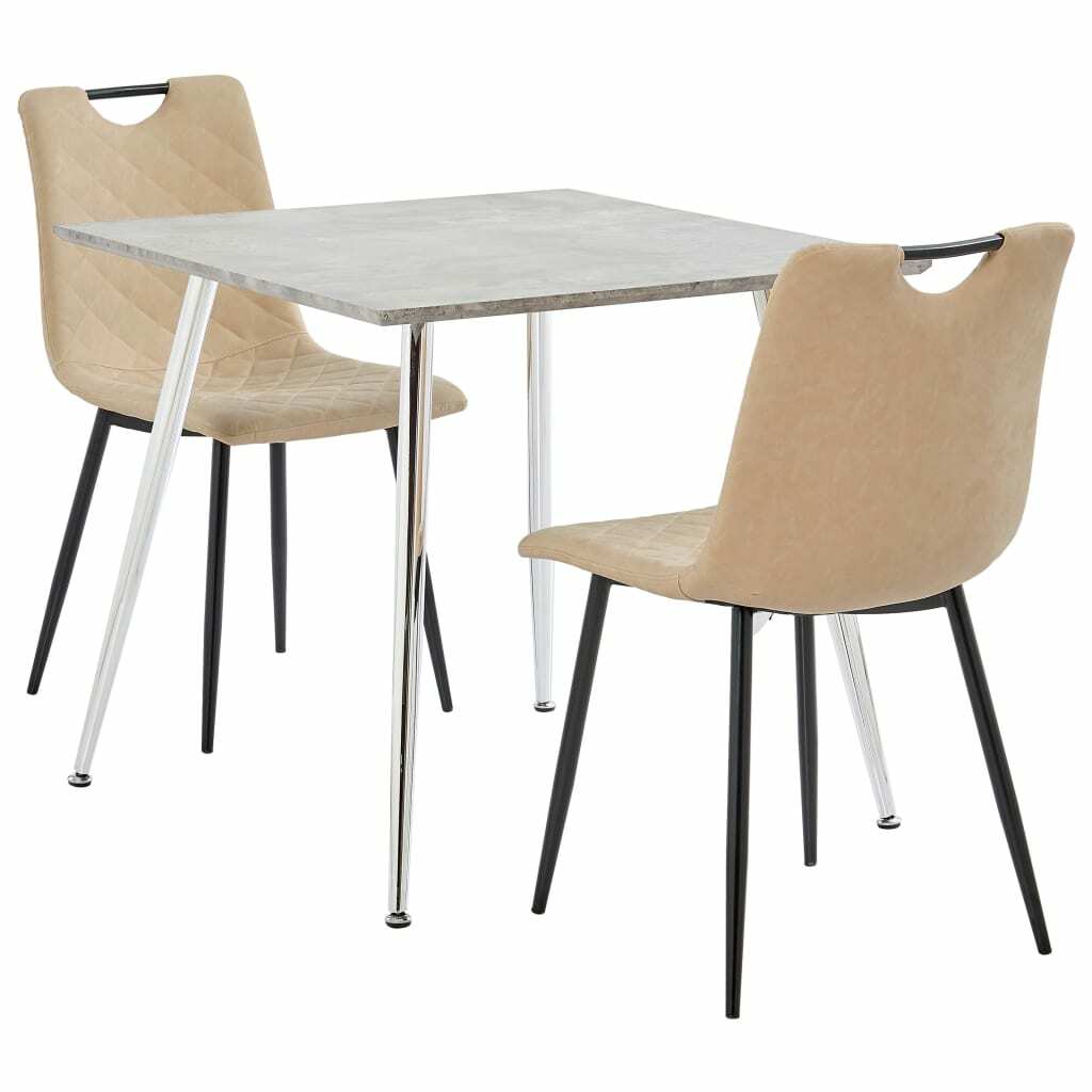 vidaXL Ensemble de Salle à Manger 3 pcs Similicuir Crème Mobilier Cuisine vidaXL Ensemble de Salle à Manger 3 pcs Similicuir Crème Mobilier Cuisine
