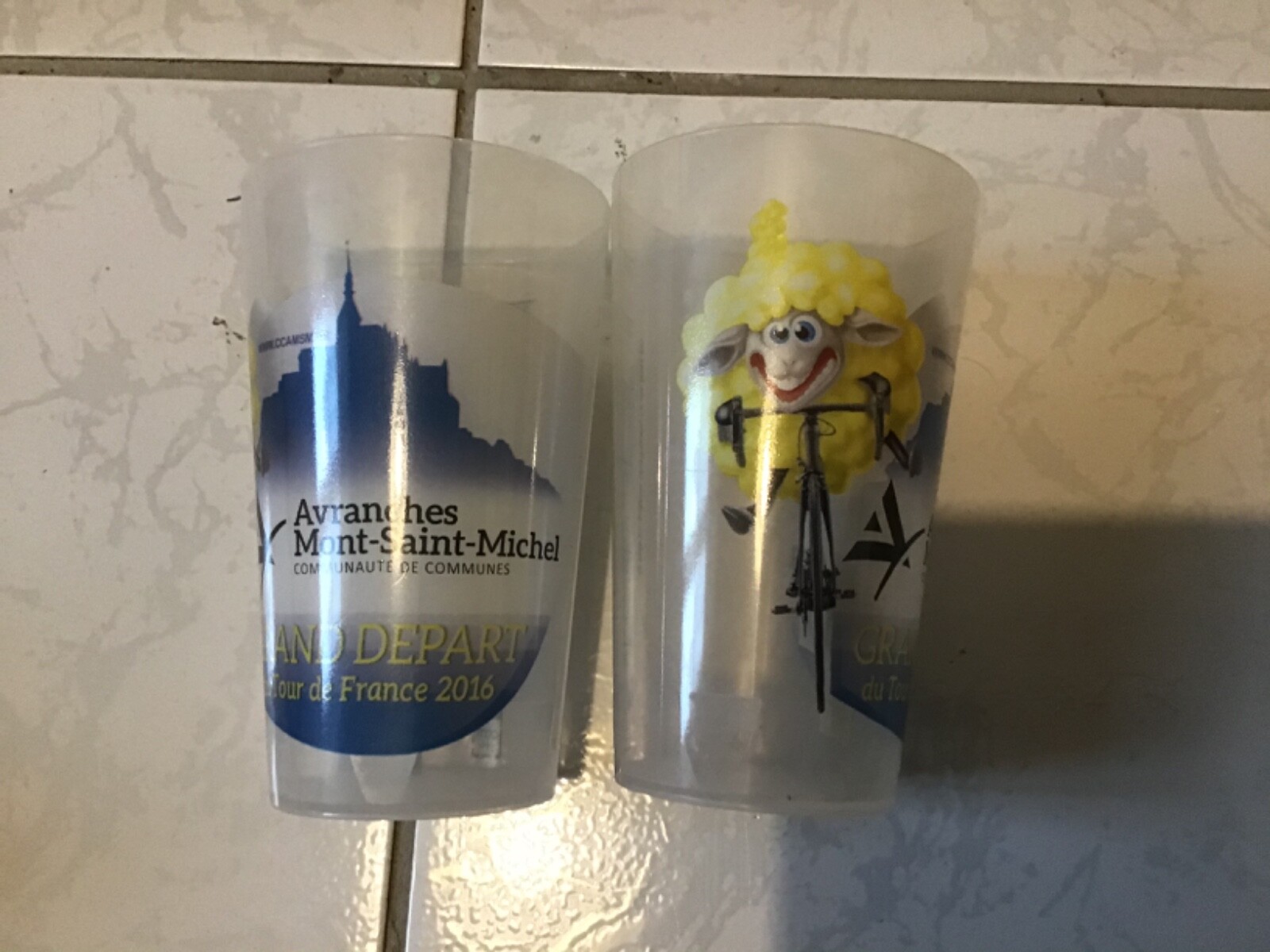 Cyclisme 1 Gobelet avranches mont saint Michel Tour De France 2016 Cyclisme 1 Gobelet avranches mont saint Michel Tour De France 2016