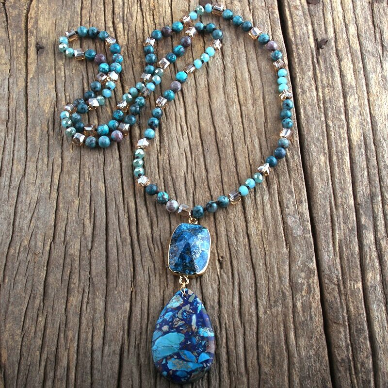 Bijoux Collier pierre naturelle Accessoire Beauté Femme Goutte Pendentif mode Bijoux Collier pierre naturelle Accessoire Beauté Femme Goutte Pendentif mode