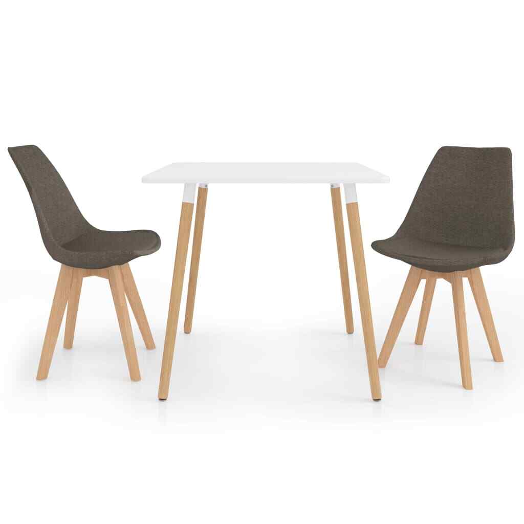 vidaXL Ensemble de Salle à Manger 3 pcs Taupe Mobilier à Dîner Cuisine Repas