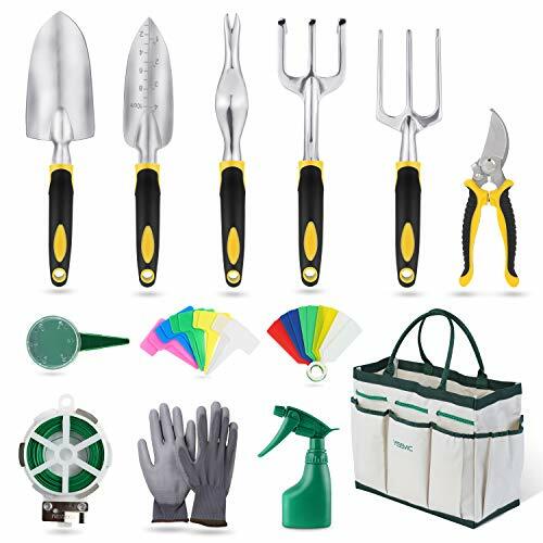 YISSVIC Outils de Jardinage 12 Pièces Outils de Jardin avec Sac de Rangement