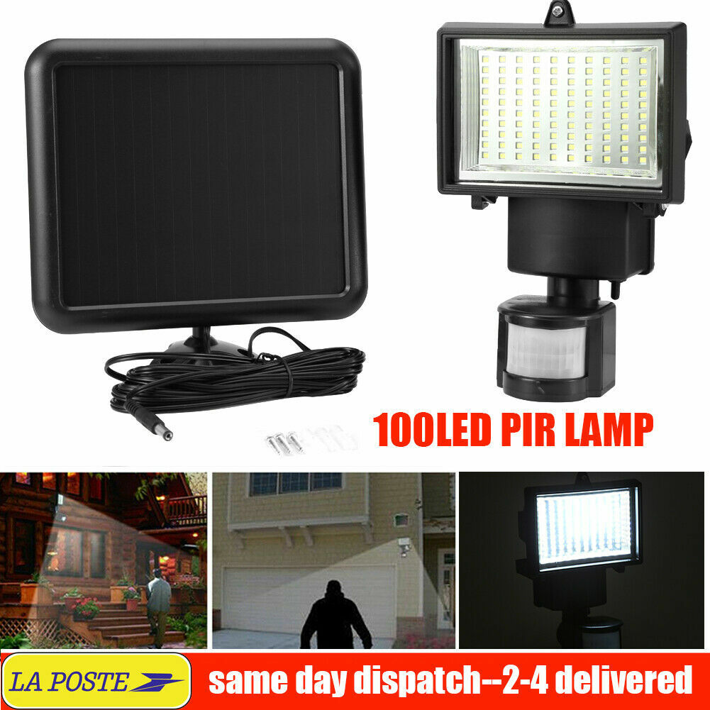100LED Lampe Projecteur Capteur Détecteur Mouvement Jardin Extérieur FR 100LED Lampe Projecteur Capteur Détecteur Mouvement Jardin Extérieur FR