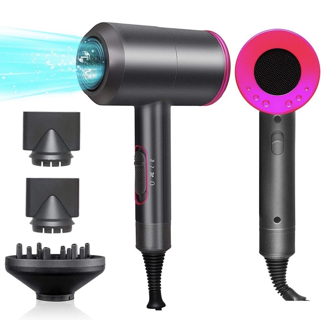Sèche Cheveux Professionnel  Ionique Expert Silencieux 2000w Air Chaud/Froid