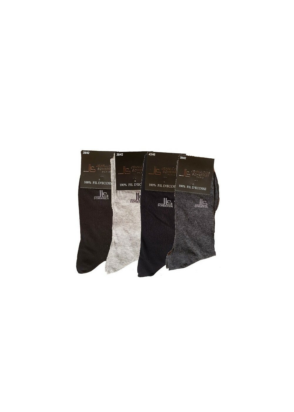 Jean-Louis Scherrer 2 Paires de Chaussettes Homme 100% Fil d’écosse Jean-Louis Scherrer 2 Paires de Chaussettes Homme 100% Fil d’écosse