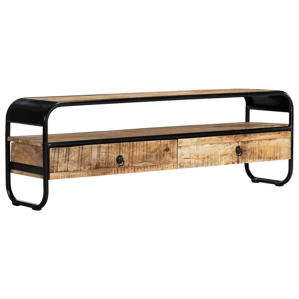 vidaXL Manguier Massif Brut Meuble TV Armoire Basse Multimédia Stéréo Salon vidaXL Manguier Massif Brut Meuble TV Armoire Basse Multimédia Stéréo Salon