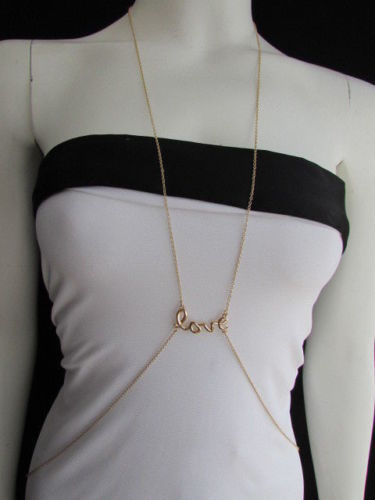 Neuf Femme Corps Or Chaîne Bijoux Amour Pendentif Charm Plage Piscine Fête Été Neuf Femme Corps Or Chaîne Bijoux Amour Pendentif Charm Plage Piscine Fête Été