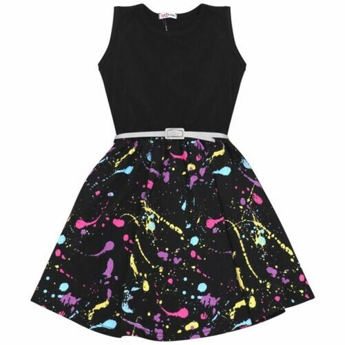Enfants Filles Panneau Robe Patineuse Pastel Splash Imprimé Mode Fête Danse Enfants Filles Panneau Robe Patineuse Pastel Splash Imprimé Mode Fête Danse