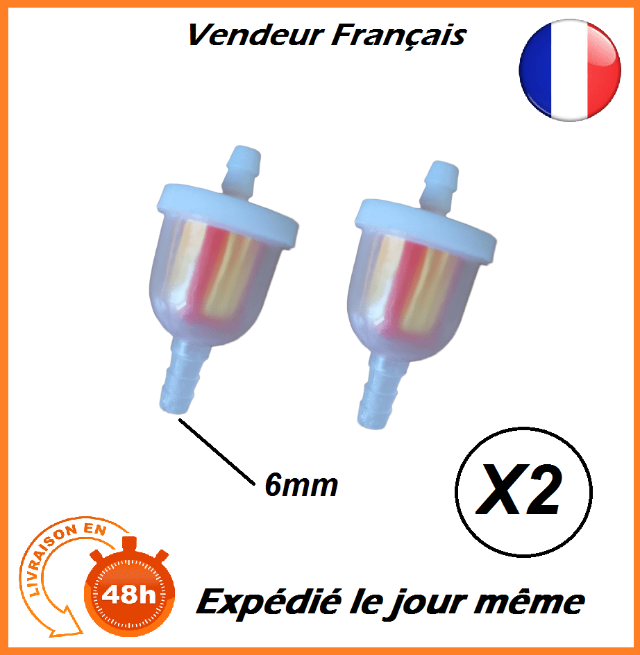 Filtre à Essence 6mm Universel Auto Moto Scooter Quad Dirt Motocross Tondeuse