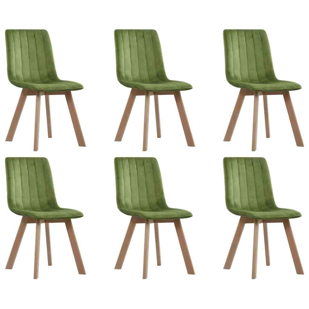 vidaXL 6x Chaises de Salle à Manger Vert Velours Dîner Cuisine Repas Maison vidaXL 6x Chaises de Salle à Manger Vert Velours Dîner Cuisine Repas Maison