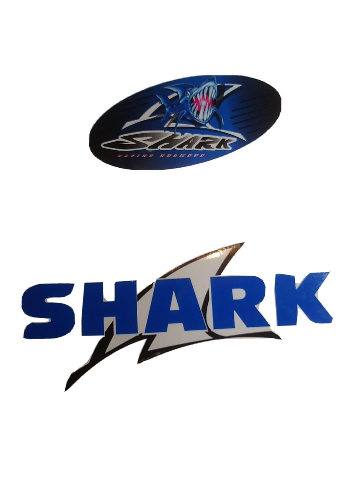 Lot de 2 Autocollants Stickers de la marque de casque Shark Helmets Lot de 2 Autocollants Stickers de la marque de casque Shark Helmets