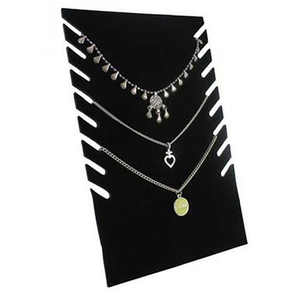 Porte bijoux presentoir collier plaque pour stand h 28 cm (8 colliers)