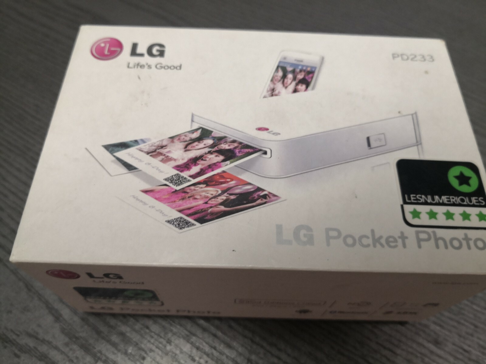 Imprimante sans Encre LG Pocket photo PD233 portable pour Iphone/Android