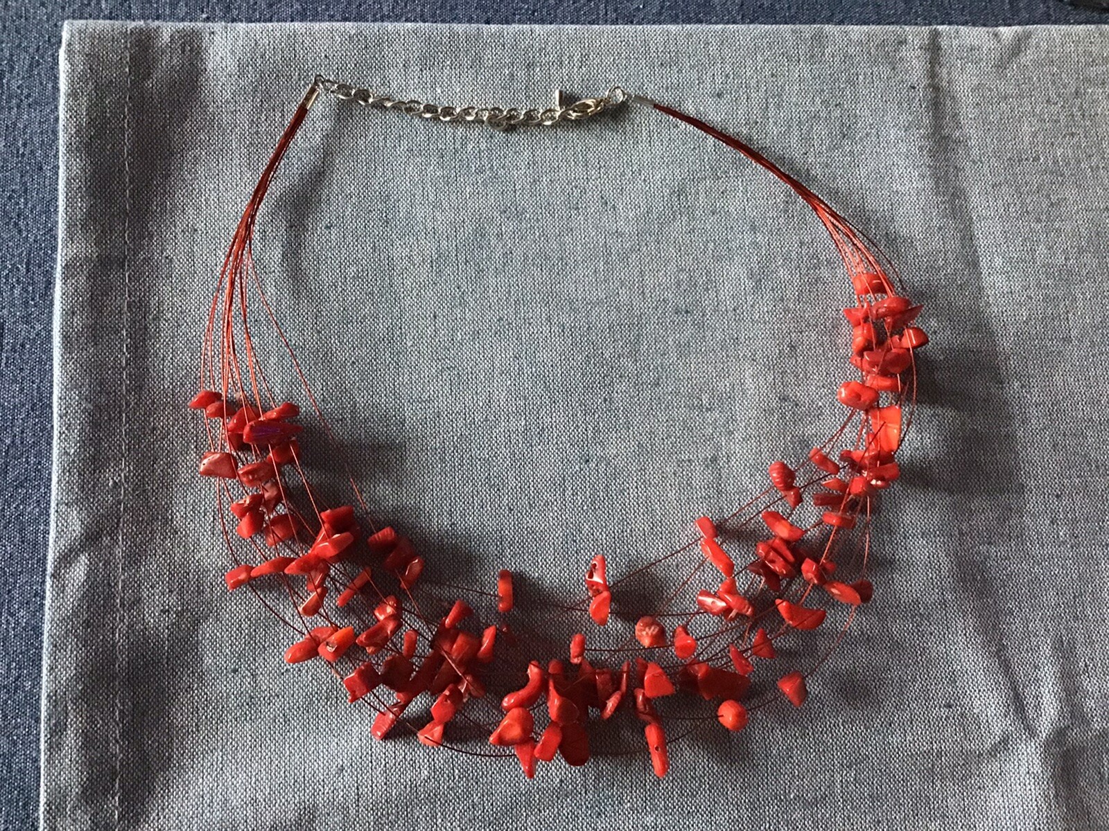 Bijoux Fantaisie, 1 collier Rouge