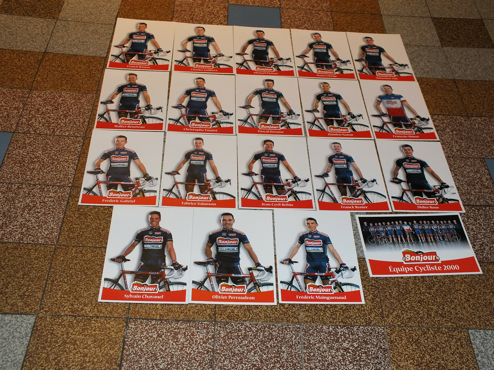!! Cartes cyclisme cyclistes vélo cycling cards BONJOUR !!