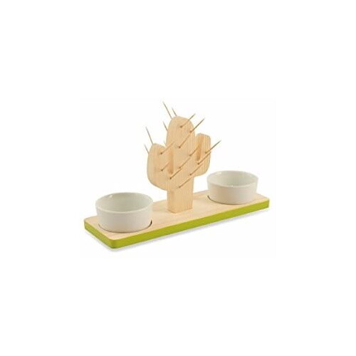 Villa D’Este Accueil Tivoli Set Apéritif Cactus en Porcelaine Et Bambou Villa D’Este Accueil Tivoli Set Apéritif Cactus en Porcelaine Et Bambou