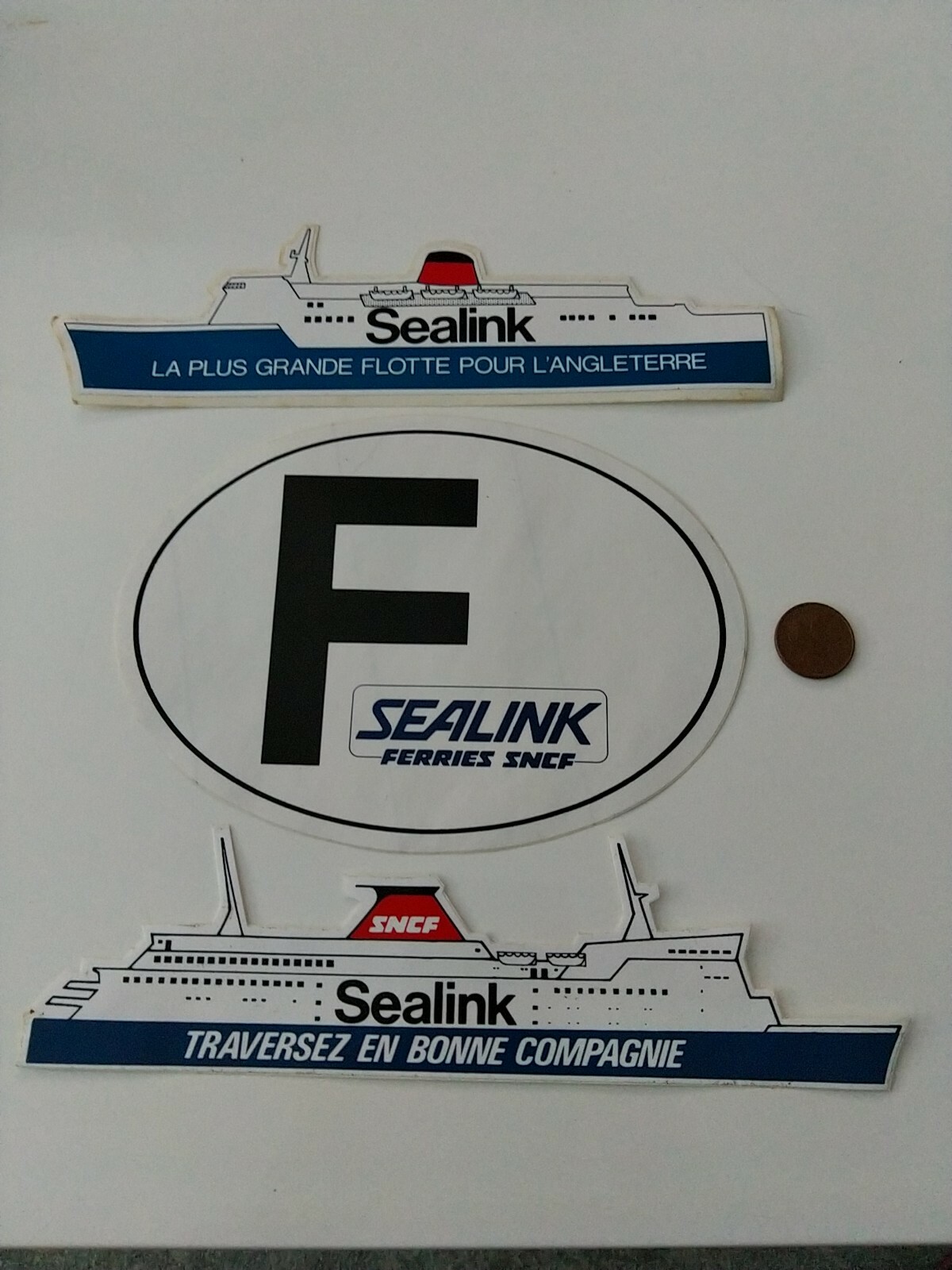 lot de 3 anciens autocollants SEALINK SNCF Ferries lot de 3 anciens autocollants SEALINK SNCF Ferries