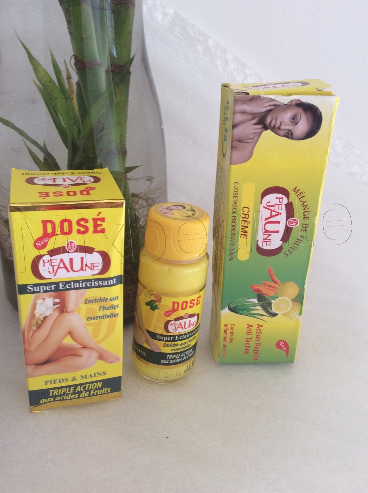 MINI GAMME PEAU JAUNE SÉRUM ETAPES 2 TUBES CRÈME ULTRA DOSÉ ÉCLAIRCISSANTES