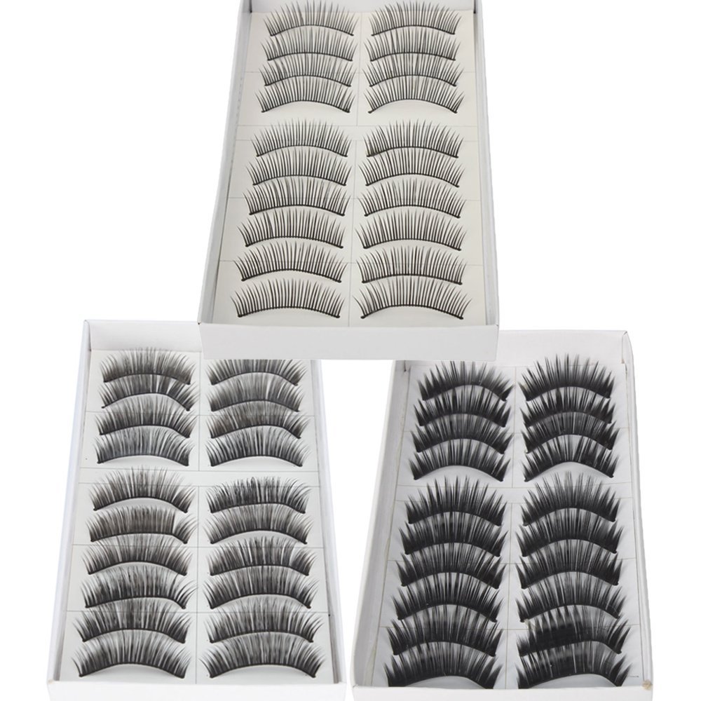 30 paires de naturels & réguliers longs faux cils cils des yeux 30 paires de naturels & réguliers longs faux cils cils des yeux