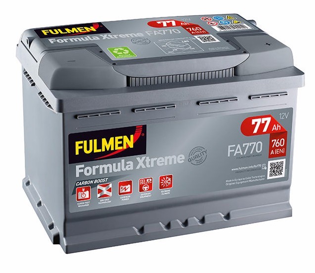 Batterie démarrage voiture Fulmen FA770 12v 77ah 760A 278x175x190mm varta E44 Batterie démarrage voiture Fulmen FA770 12v 77ah 760A 278x175x190mm varta E44