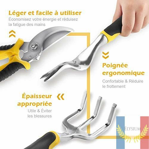 12 Outils de Jardinage: Arrosoir, Gants, Sécateur, Fourche, Sarcloir, Pelle, Sac 12 Outils de Jardinage: Arrosoir, Gants, Sécateur, Fourche, Sarcloir, Pelle, Sac