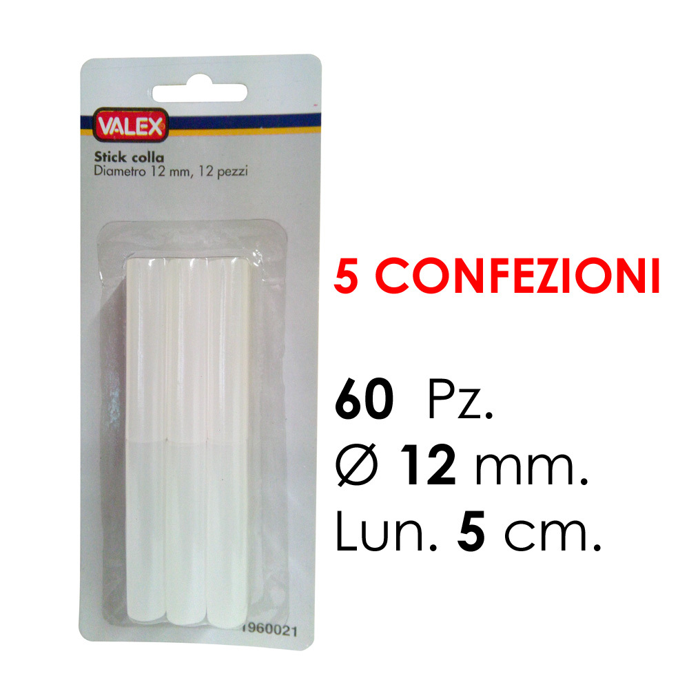 Bâtons Colle à Chaud Diam. 12 Mm. X Long. 5 Cm. Promotion 60 Pièces Bâtons Colle à Chaud Diam. 12 Mm. X Long. 5 Cm. Promotion 60 Pièces