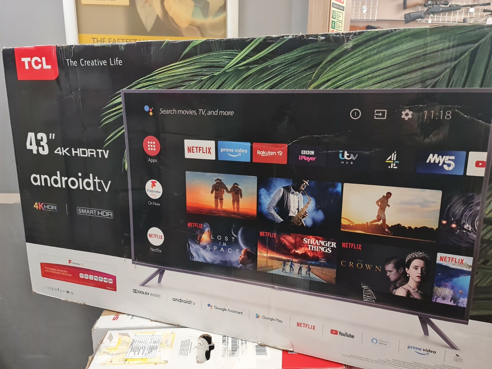 TCL 43EP648 43 Inch 4K Ultra HD Smart Android TV – No Stand 37008-1-BP-B TCL 43EP648 43 Inch 4K Ultra HD Smart Android TV – No Stand 37008-1-BP-B