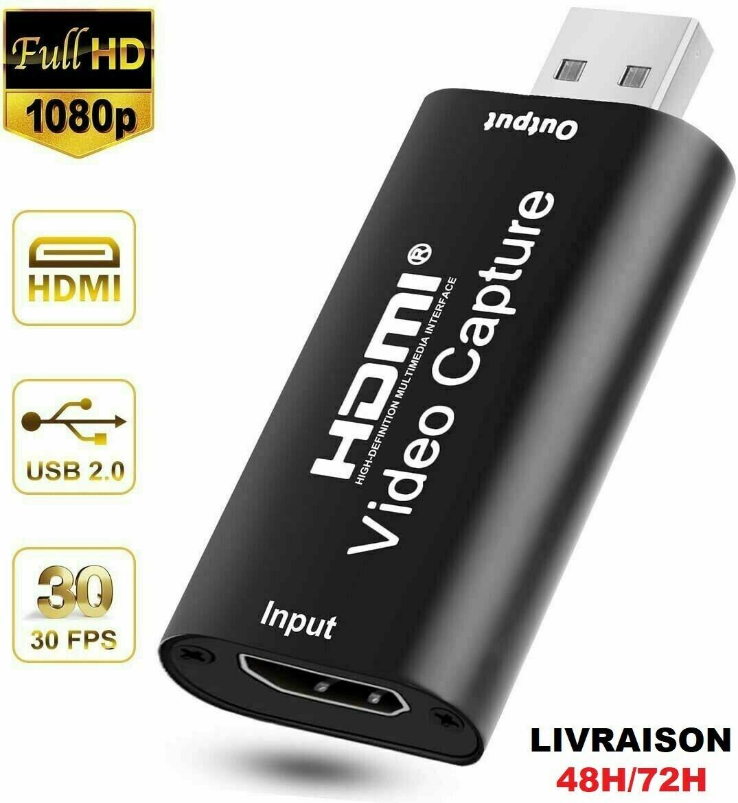 HDMI Video Capture Usb 2.0 HD 1080P Enregistreur Jeux Live Streaming HDMI Video Capture Usb 2.0 HD 1080P Enregistreur Jeux Live Streaming