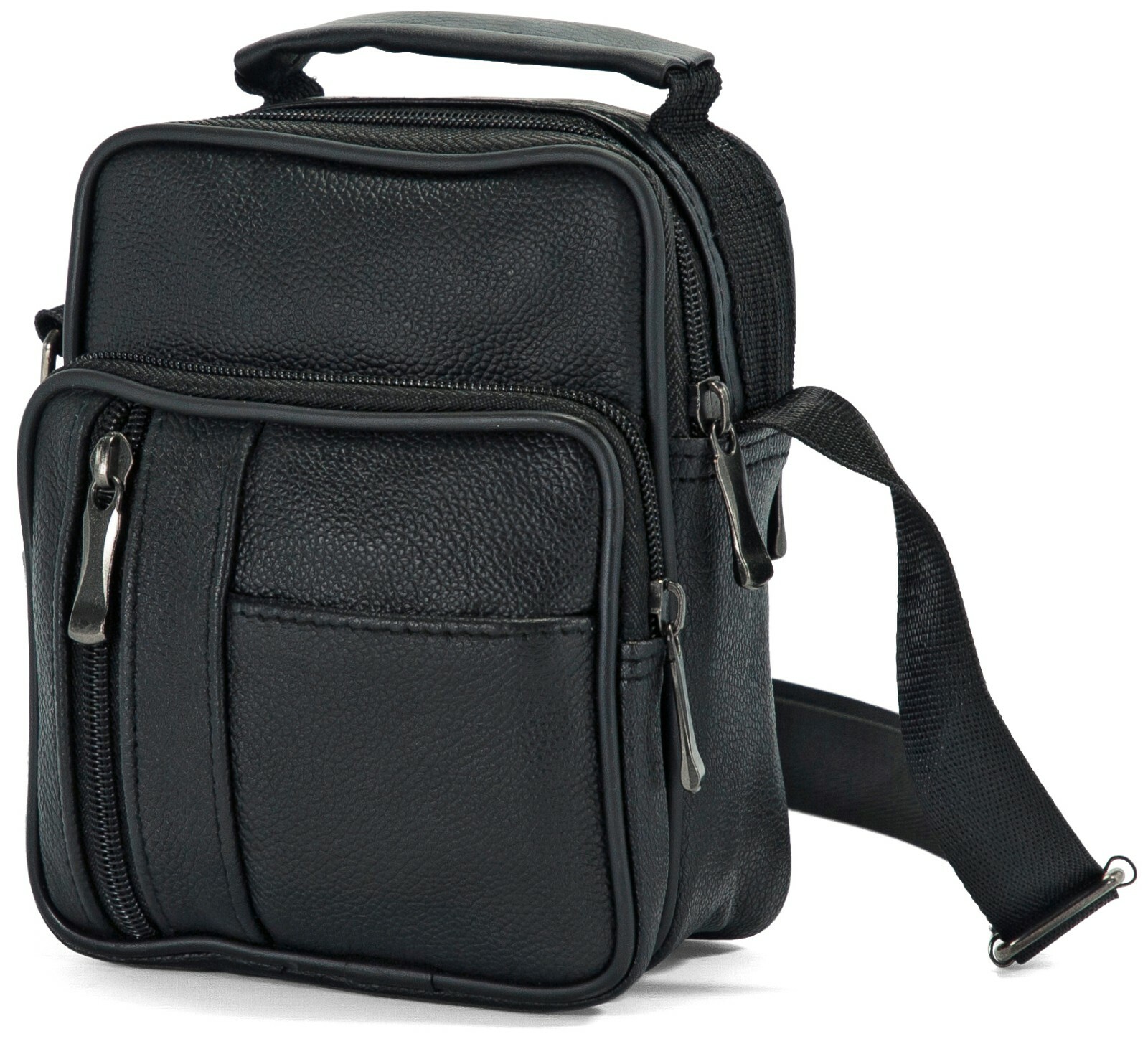 Sacs à Bandoulière en Cuir Authentique Pour Homme Noire Sac à Main Sacs à Bandoulière en Cuir Authentique Pour Homme Noire Sac à Main