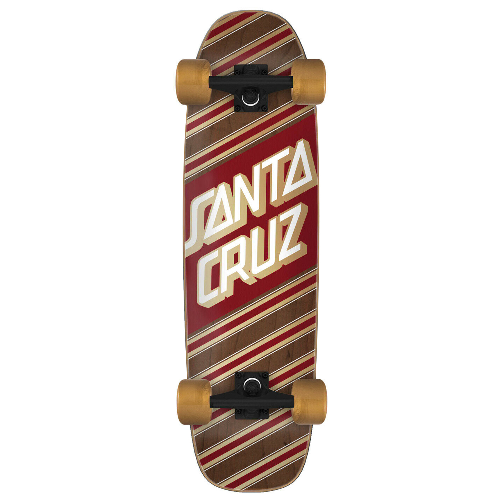 Santa Cruz Street Skate Unisex Board Cruiser – Brown/burgundy All Sizes