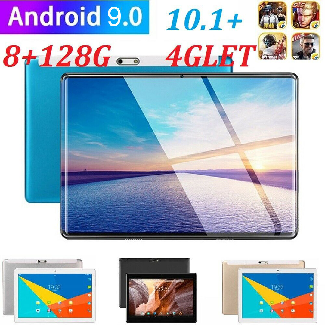 10.1”Tablette 4G-LTE 8Go+128GB Tactile Android 9.0 WiFi PC Phablet
