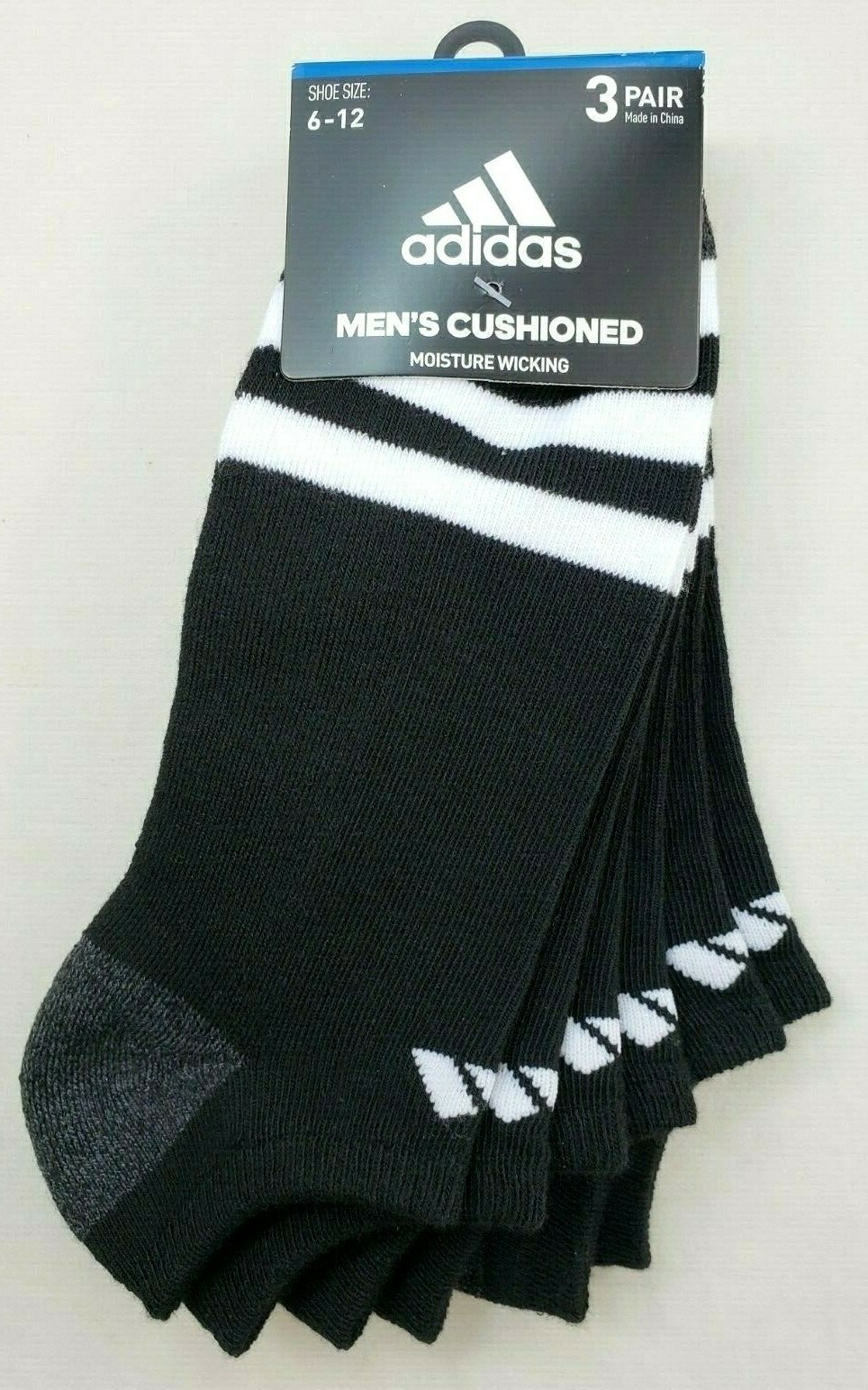 Adidas Homme Imperceptible Chaussettes 3 Paquet L 6-12 Noir Blanc Amorti Confort Adidas Homme Imperceptible Chaussettes 3 Paquet L 6-12 Noir Blanc Amorti Confort