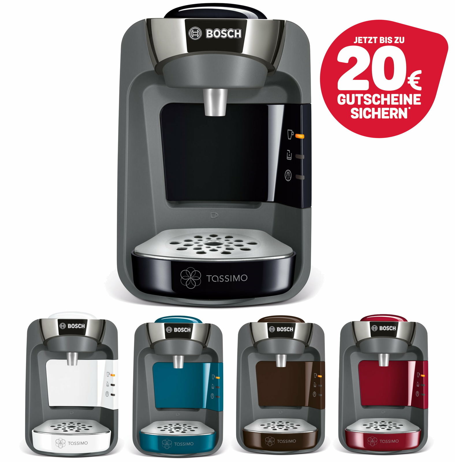 B-Ware Bosch Tassimo Sunny Bons D’Achat Machine à Boissons Chaudes Café B-Ware Bosch Tassimo Sunny Bons D’Achat Machine à Boissons Chaudes Café